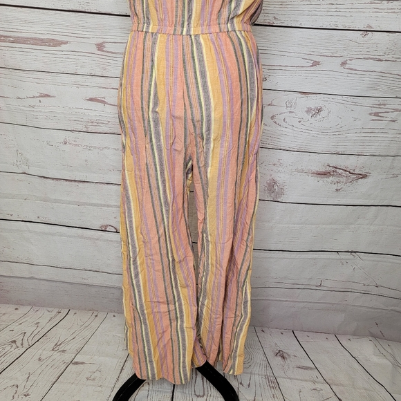 Drew striped tube top jumpsuit with leg slits - Picture 11 of 15